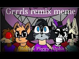 Grrrls Remix Meme Roblox Piggy Chapter 1 9 Youtube Piggy Memes Roblox