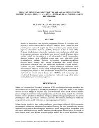 Bahasa melayu dalam persekitaran kemajuan teknologi. Pdf Tinjauan Penggunaan Internet Di Kalangan Guru Pelatih Institut Bahasa Melayu Malaysia Ibmm Ke Arah Pembelajaran Lay Siok Chua Academia Edu