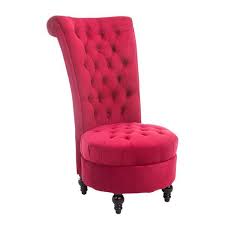 homcom 45 tufted high back velvet accent chair red elegant royal ottoman crimson high backed tufted armchair armless aosom velvet accent chair tufted accent chair tufted chair