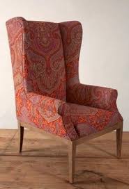 Paisley Jaipur High Back Wing Chair Traditional Armchairs Wing Chair Chair Traditional Armchairs