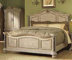 Bedroom sets twin & full. White Wash Finish Classic 5pc Bedroom Set W Marble Tops Posts