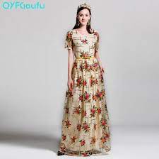 Classy Tulle Floral Embroidered Long Dress Black Brown Luxury Party Long Maxi Dresses For Women Short Sleev Maxi Dress Women Long Dresses Long Black Maxi Dress