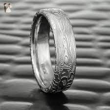 Damascus Flat Wedding Band For Men Bookmatched Wedding And Engagement Rings Amazon Pa Damascus Steel Wedding Band Steel Wedding Bands Damascus Steel Ring