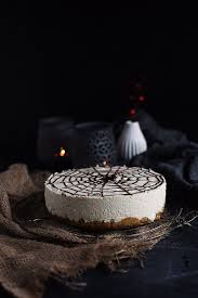 Cheesecake Mit Zimt Und Spinnennetz Ein Halloween Kuchen Rezept Halloween Kuchen Kuchen Spinnennetz
