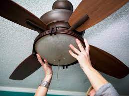 Turn off the electricity to the ceiling fan by switching off 4. How To Replace A Light Fixture With A Ceiling Fan How Tos Diy