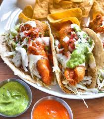 Maybe you would like to learn more about one of these? Homemade Ensenada Style Fish Tacos On Homemade Tortillas With Two Types Of Salsa Food