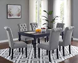 Maybe you would like to learn more about one of these? Amazon Com Roundhill Furniture Leviton Urban Style Counter Height Dining Set Table And 6 Chairs Grey Table Chair Sets