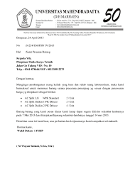 Contoh surat permintaan barang dalam partai besar dan kecil sebenarnya sama saja. Doc Surat Pesanan Barang Eminnie Picesa Academia Edu
