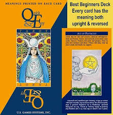 Tarot card meanings list cups major arcana pentacles swords wands. Q E Quick And Easy Tarot Rider Waite Deck Beginners Meaning On Every Card New Ebay