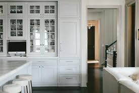 light gray seeded glass china cabinets