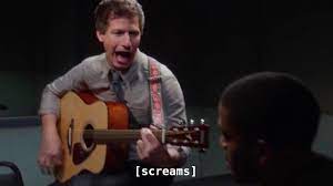Screaming Jake Peralta Playing Guitar Know Your Meme