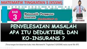 Jika di dalam suatu kabupaten atau kita. 3 Bab 3 Matematik Pengguna Insurans Matematik T5 Apa Itu Deduktibel Dan Ko Insurans Youtube