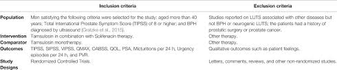 Your doctor will want to discuss treatment options as well as the prognosis for bladder cancer. Frontiers Effects Of Tamsulosin Combined With Solifenacin On Lower Urinary Tract Symptoms Evidence From A Systematic Review Meta Analysis And Trial Sequential Analysis Of Randomized Controlled Trials Pharmacology