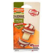 Rawhide chews are made from the leather industry's leftovers. Power Chew Rawhide Knot Chew Bone Nylabone