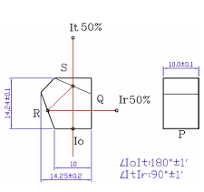 Prism- Beam Splitter Penta Prism (1'),1PCS