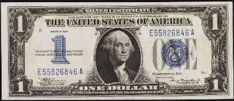 Antique Money Value Of 1 Silver Certificate