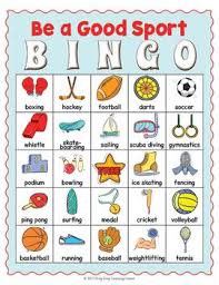 Sports Bingo Be A Good Sport Sports Activities For Kids Sports Day Activities Sports Day