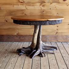 Rustic is one thing, but rustic industrial is something else entirely. 42 Round Root Base Dining Table Adirondack Rustic Furniture Store Dartbrook Rustic Goods