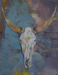 Longhorn skull by marion rose. Steer Skull Painting By Michael Creese
