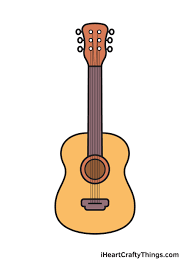 Draw a long rectangle at the end of the egg shape for the fret board. Guitar Drawing How To Draw A Guitar Step By Step