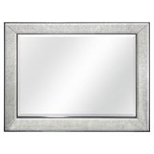 Mcs Brighton 40 In H X 30 In W Framed Mirror In Pewter 85084 The Home Depot Mirror Frames Glass Frame Style Mirror