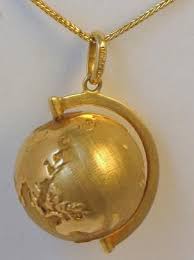 14kt Gold Large Turning World Charm Pendant Germany Gold Jewelry Vintage Globe Earth Finejewelry Cool Necklaces Jewelry 14kt Gold