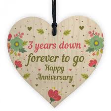 Embrace tradition and celebrate your 5 year anniversary with the most unique wooden gifts of them all. Funny 3rd Wedding Anniversary Gift Wooden Heart Husband Wife