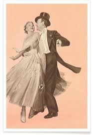 Unframed poster print or framed box canvas print. Fred And Ginger Poster Juniqe