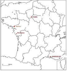 A l'occasion de la 36e journée de ligue 1, nantes reçoit bordeaux ce samedi (13h sur canal + sport) au stade de la beaujoire. On An Outline Map Of France For Locating And Labeling Identification 1 Bordeaux 2 Nantes 3 Paris Brainly In