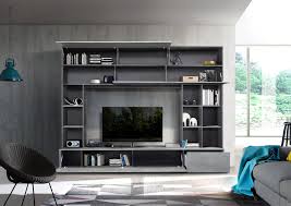 Wooden tv stand media entertainment unit sideboard storage drawers shelves white. Novara Tv And Wall Storage System Oxide Anthracite And Grey Finish Tv Media Units