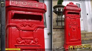 Grande boîte aux lettres style anglais 262,30 € Boite Aux Lettres Colonne Anglaise Rouge En Fonte D Aluminium