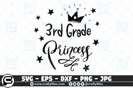Download Back To School 3rd Grade Princess Graphic By Crafty Files Creative Fabrica PSD Mockup Templates