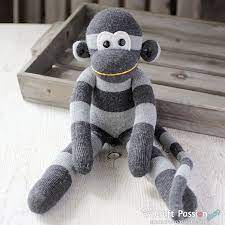 Sock Monkey Stuffed Animal Free Sewing Pattern Craft Passion In 2020 Sock Monkeys Tutorial Sock Monkey Pattern Monkey Pattern