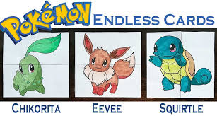 Each printable is for 3 evolution characters that make up one card. Paper Toys Pokemon Evolution Endless Cards Hattifant