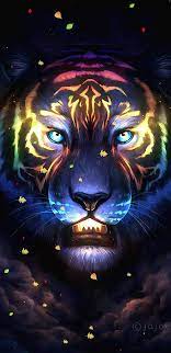 Neon Leon Tiger Images Tiger Art Tiger Wallpaper