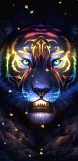 Download your perfect mobile wallpapers here! Neon Leon Tiger Images Tiger Art Lion Wallpaper Iphone