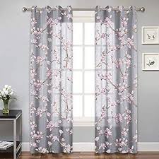 | pillowfort multi floral print 42x84 blackout 1 curtain panel pink green new. Ryb Home Floral Curtains For Bedroom Pink Whith Blossom Pattern Sheer Curtains For Dining Area Semitranslucent Curtains Floral Curtains Sheer Linen Curtains