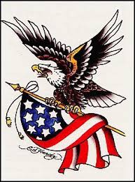 The statue of liberty has long been a symbol for people who seek freedom in america. American Traditional Eagle And Flag Tattoo