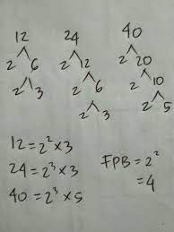 Ada dua cara yang dapat digunakan untuk mencari kpk dua bilangan. Fpb Dari 12 24 Dan 40 Adalah Tks For All Brainly Co Id