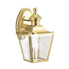Kichler Kichler Bay Shore Small Outdoor Wall Light Polished Brass Outdoor Lights From Moonlight Design Ltd Uk