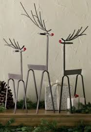 Woodlands Reindeer Metal Sculpture Set Of 3 Metal Tree Wall Art Scrap Metal Art Welding Projects