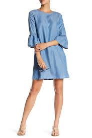 Pin By Ocean951 On Style Shift Dress Ruffle Bell Sleeve Nordstrom Dresses