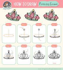So, in order to properly draw the princess crown, first we need to sketch out its outlines. Learn How To Draw A Princess Crown With These Super Easy Steps Great For Kids And Beginners You Will Need Princess Drawings Crown Drawing King Crown Drawing