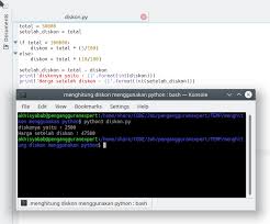 Cara menghitung harga diskon dengan microsoft excel. Program Diskon Menggunakan Python Pesona Informatika