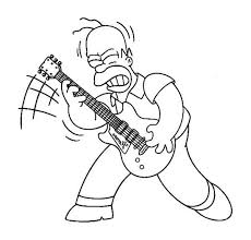 ―homer's catchphrase in the ullman shorts. Homer Play Guitar In The Simpsons Coloring Page Coloring Sun
