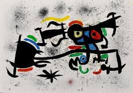 Joan Miro Abstract Print China Town Barrio Chino Spanish Surrealism 1971 Chinese Abstract Prints Joan Miro Lithograph Print