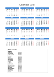 Jahreskalender 2021 mit feiertagen und kalenderwochen (kw) in 19 varianten, a4, hoch & quer. Jahreskalender 2021 Zum Ausdrucken Mit Ch Feiertagen Vorla Ch