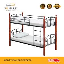 Double decker is often used in homes as space savers, or sometimes even as a place for extra storage. Jo Elle Henry Single Bed Queen Double Decker Bed Frame Free Shipping To West Malaysia Shopee Malaysia