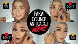 Cara Cepat Anti Gagal Pakai Eyeliner Pensil Cair Spidol 4 Makeup Looks Do Donts Youtube Eyeliner Make Up Youtube