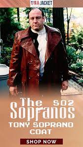 The Sopranos S02 Brown Leather Tony Soprano Coat Tony Soprano Sopranos Tony